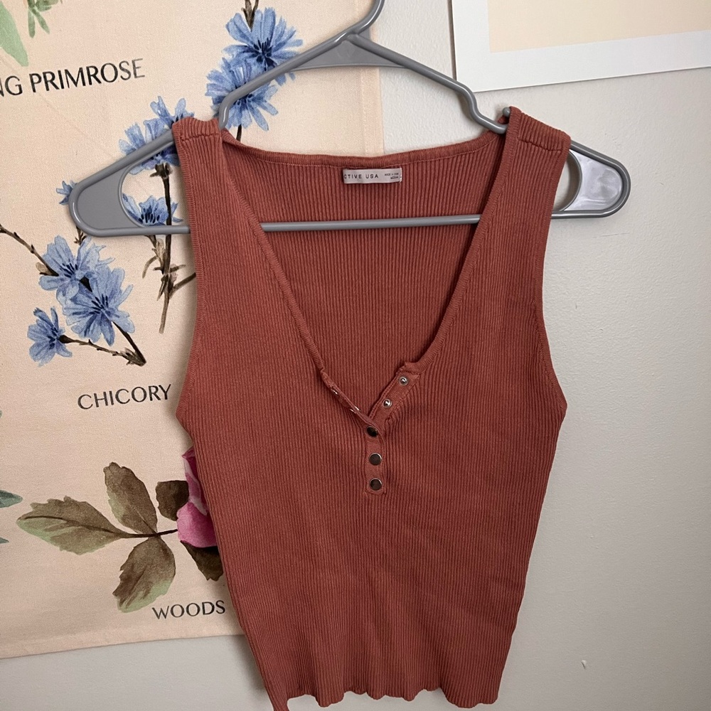 Henley Ribbed Top